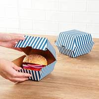 Boîte à hamburger la plus vendue, écologique, en papier kraft, pour emballage alimentaire, idéale pour la livraison à emporter et l'utilisation en restaurant, en vente