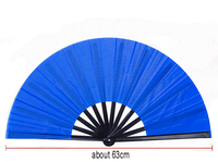 Éventail pliant en plastique personnalisé avec impression du drapeau national d'Haïti, éventail pliant décoratif pour cadeau promotionnel des fans de football