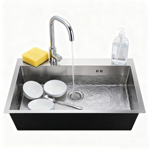 キッチンシンクSMI,モダン201 Sus304 316アンダーマウントステンレススチール大型サイズ手作り多機能 - Product Image 1