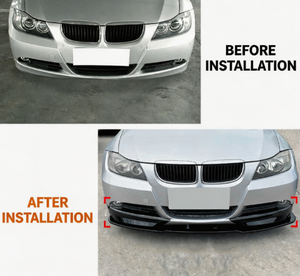 ชุดสปอยเลอร์กันชนหน้าสำหรับ BMW ซีรีส์ 3 E90 E91 ปี 2005-2008 M Sport ชุดแต่งมุมกันชนหน้า + ลิ้นกันชนหน้า - Product Image 2