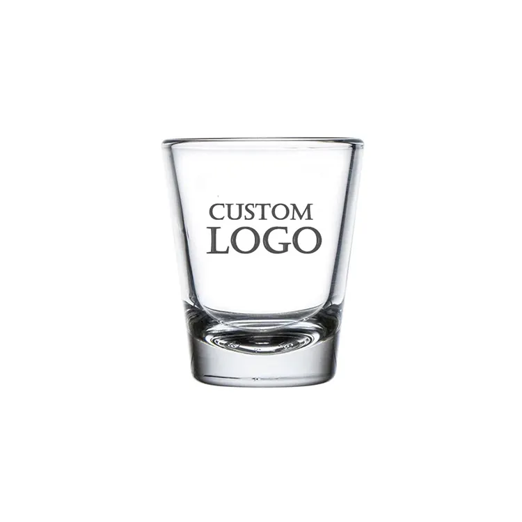 High Quality 2oz Custom Logo Cup Whiskey Wine Blanks Espresso Sublimation Glass Shot Glasses