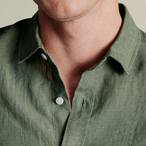 Tự Nhiên Poplin Line-Bông Áo Sơ Mi Cho Nam Giới Sage Màu Xanh Lá Cây Thoải Mái Phù Hợp Với Phong Cách Giản Dị Áo Sơ Mi Hot Bán Người Đàn Ông Củ<span class=keywords><strong>a</strong></span> Thoáng Khí Hàng Đầu Với Nút - Product Image 2