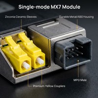 Module cassette HEADWAY 12 cœurs MPO vers LC Duplex, monomode OS2, 1x MPO mâle vers 6x LC, panneau de brassage de fibres optiques MX7