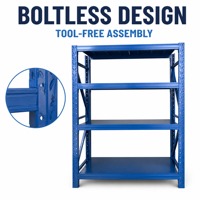 Système de stockage industriel sur mesure pour garage, étagères à palettes en acier laminé à froid sans boulons, anti-corrosion
