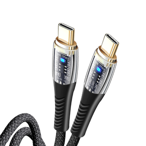 Trong Suốt Kỹ Thuật Số Gió 100W Pd Với Ánh Sáng Cáp Dữ Liệu Nylon Cáp Dữ Liệu Nhanh Chóng Sạc Điện Thoại Di Động - Product Image 4