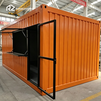 Maison préfabriquée modulaire en conteneur, conteneur plat personnalisé pour boutique, magasin, café, bar