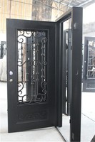 Portes d'entrée en fer forgé modernes d'occasion à prix d'usine pour maisons
