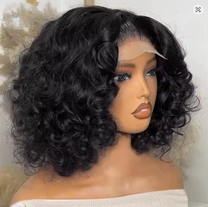 Tay gắn 13x4 ren <span class=keywords><strong>fronta</strong></span> bouncy Curl Tóc giả tóc con người sang trọng 100% Brazil Trinh Nữ tóc con người cho phụ nữ da đen - Product Image 1