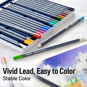 Crayons <span class=keywords><strong>de</strong></span> <span class=keywords><strong>couleur</strong></span> à base d'huile <span class=keywords><strong>Faber</strong></span>-<span class=keywords><strong>Castell</strong></span> Goldfaber Aqua (boîte bleue) conçus pour les étudiants en art (convient pour le croquis et le <span class=keywords><strong>dessin</strong></span>) - Product Image 6