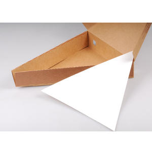 Caja de <span class=keywords><strong>pizza</strong></span> <span class=keywords><strong>gourmet</strong></span> triangular de una sola vez, caja de rebanadas de <span class=keywords><strong>pizza</strong></span> sándwich de queso, cono de embalaje al horno, cartón de papel Kraft con ventana transparente - Product Image 4