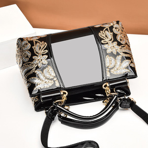 กระเป๋าถือสะพายไหล่ลำลองหนัง PU ลายนูนสไตล์วินเทจสำหรับผู้หญิง - Product Image 3
