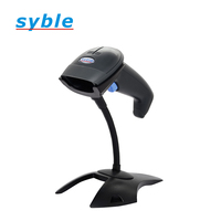 Escáner de Código de Barras Láser 1D XB-2055 Android, Escáner de Código de Barras con Cable y Soporte, Lector de Código de Barras Automático