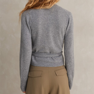 <span class=keywords><strong>Cardigan</strong></span> da donna in pura lana lavorato a maglia abbigliamento invernale con <span class=keywords><strong>cintura</strong></span> girocollo caldo accessorio invernale - Product Image 6