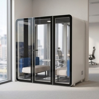 UNIBOOTH - Cabine insonorisée 33 dB, insonorisation ISO 23351, ignifuge, montage rapide, silencieuse, pour salle de réunion, usine, livraison rapide