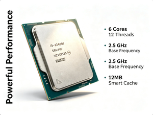 Processeur de bureau TXRUI New Core i5-12400F 10 nm, 18 Mo de cache L3, 6 cœurs, socket LGA 1700, prise en charge de la virtualisation 64 bits - Product Image 3