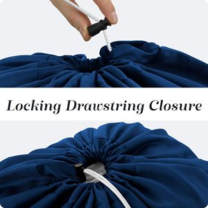 Wholesale Nylon <b>Laundry</b> <b>Bag</b> 30" * 40" Large Capacity Hamper Liner with Locking <b>Drawstring</b> Machine Washable Clothes <b>Bag</b> - Product Image 3