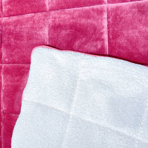 لحاف مبطن ، الأكثر مبيعًا بطانية صوف الضأن غطاء بطانية بطانية صوف مرجاني سميك بطانية بلون سادة للبيع بالجملة مخصص - Product Image 4