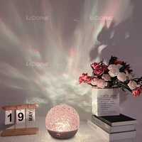 Lampe de chevet à effet d'ondulation d'eau personnalisée OEM, alimentation USB, couleurs RVB, télécommande pour chambre/salon