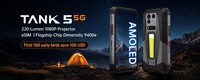 Unihertz 8849 TANK 5, Teléfono Inteligente Resistente, el Primer Teléfono del Mundo con Proyector 2K, CPU Octa Core 9400e, Pantalla AMOLED FHD, 18GB+1TB, 17600mAh, ESIM, WiFi 7
