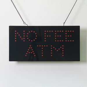 9*19 pulgadas Led <span class=keywords><strong>SIN</strong></span> TARIFA ATM Interior Led Open Sign, Store Front Hanging on Intermitente Publicidad Bank Signage - Product Image 2