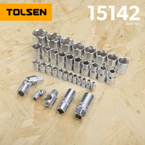 トルセン 15142 45ピース 工業用 家庭用 DIY スチール製 メカニック スパナ 工具セット ボックス入り - Product Image 6