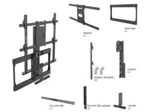 Kéo lên và xuống chuyển động đầy đủ lò sưởi mantel TV Wall Mount Bracket cantilever Lift