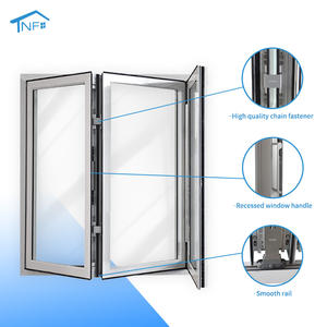 מערכת חלונות ודלתות אלומיניום חסכונית ביותר חלון דו-פיפול אלומיניום - Product Image 2