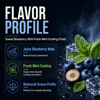 Concentré d'arôme menthe myrtille pour chicha, huile soluble, tabac industriel pour narguilé, approvisionnement OEM, approuvé FEMA