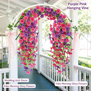 Vite Artificiale con Fiori di Ipomea per Decorazioni da Giardino, Matrimoni e Pareti Domestiche - Product Image 1