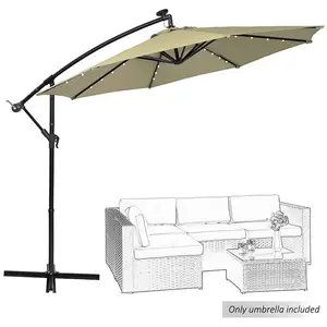 Yüksek kaliteli toptan büyük güneş açık şemsiye parçaları büyük bahçe veranda eğlence plaj şemsiyesi baz açık cafe şemsiye