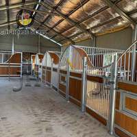 Panneaux de cloisons pour boxes à chevaux en bambou tressé, faciles à installer et modernes