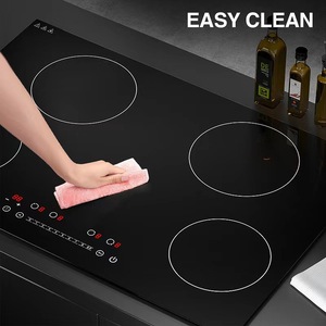 Piano Cottura a Induzione Integrato a <span class=keywords><strong>4</strong></span> Fuochi, Fornello Elettrico a Induzione con Funzione di Sicurezza per Bambini per Uso Domestico in Cucina - Product Image 1