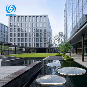 Mirror Stone Stainless Steel Sculpture Irregular Shape Mirrored Finish Outdoor Garden Ornament Freestanding Relief Abstract Art - Product Image 3