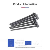 Clous en fer de qualité industrielle Q195, finition lisse, non galvanisés, pointe acérée, pour le travail du bois en intérieur et l'assemblage de meubles