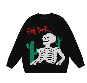 Suéter de invierno con logotipo personalizado para hombre, prendas de punto informales con cremallera, jersey de moda, chándal gráfico, suéter de punto, chaqueta de carreras Vintage - Product Image 5