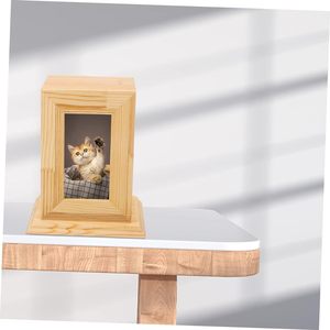 Solid Wood Pet <b>Urn</b> Rectangle 17x14x21 Cm Airtight Framed Memorial For <b>Cats</b> And Dogs - Product Image 4