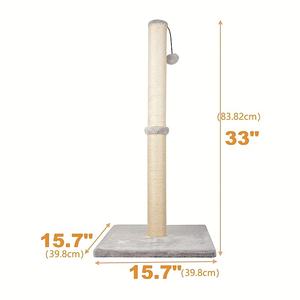 Tiang Garukan Kucing DOUBLEFLY Model 041LJ Desain Modern Stabil Dua Bagian Vertikal Bahan Sisal Aman untuk Kucing Memanjat - Product Image 5