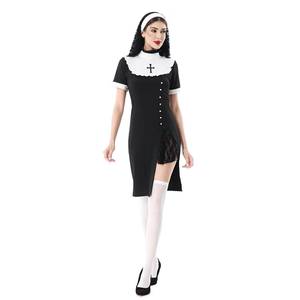 Nuevo Disfraz de Monja Sexy para Adultos de Halloween con Cruz, Traje de Cosplay para Carnaval - Product Image 2