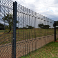 Valla antiescalada de alta seguridad 358, fácil instalación, superficie plana, recubierto de PVC, postes de valla de enrejado cuadrado para agricultura