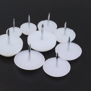 Reusable Square Leg Protection Furniture <b>Pads</b> Thickened Anti-Slip Modern Simple Nylon Base Nails White GQK for Table Chair - Product Image 1