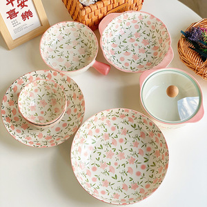 ชุดชามเซรามิกสไตล์อินส์สำหรับใช้ในครัวเรือน ชามซุป ชามปลาต้ม ชามกะหล่ำปลีดอง ชามพริก ชามซุป จาน ชุดเครื่องครัว เป็นมิตรกับสิ่งแวดล้อม - Product Image 1