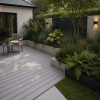 Nouveau design coloré de terrasse en WPC, acceptant les textures de grain de bois personnalisées, revêtement de sol extérieur en WPC pour cour.
