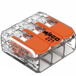 Wg 221 serisi 221-412/413/415/2411 hızlı kablolama şube ve paralel konektörler için 10A bakır kontak malzemesi desteği OEM/ODM - Product Image 3