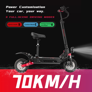 สกู๊ตเตอร์ไฟฟ้า XIMO 52V มอเตอร์คู่ สองล้อ พับได้ ยาง 10 นิ้ว ความเร็ว 100 กม./ชม. ระบบกันสะเทือนเต็มรูปแบบ เบรกดิสก์ไฮดรอลิก กันน้ำ สำหรับผู้ใหญ่ - Product Image 5