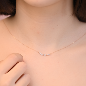 Good Selling Simple Design <b>Necklace</b> 18K <b>Gold</b> Diamond Delicate <b>Necklace</b> for Women - Product Image 6