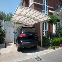 Abri de voiture moderne en aluminium avec toit en polycarbonate, portique métallique portable, garages et abris de voiture