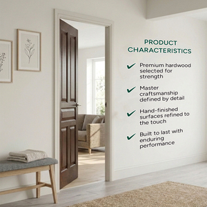 Puerta Interior de Madera Sólida, Diseño Moderno, Superficie Acabada, Aislamiento Acústico, Apertura Manual, Puerta de Una Hoja para Apartamento o Villa, GA-09S - Product Image 2