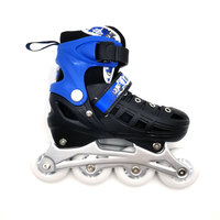 Ensemble de patins à roulettes pour enfants réglables avec casque et équipement de protection