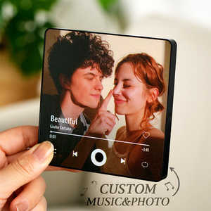 Calamita da Frigo Lettore Musicale in Acrilico <span class=keywords><strong>con</strong></span> Album Fotografico Personalizzato, Calamita da Frigo Musicale Natalizia per Regalo - Product Image 5