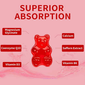 Campione libero OEM Gummies masticabili magnesio glicinato complesso vegano con calcio potassio vitamina <span class=keywords><strong>D</strong></span> B6 - Product Image 2